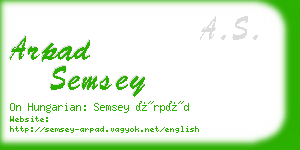 arpad semsey business card